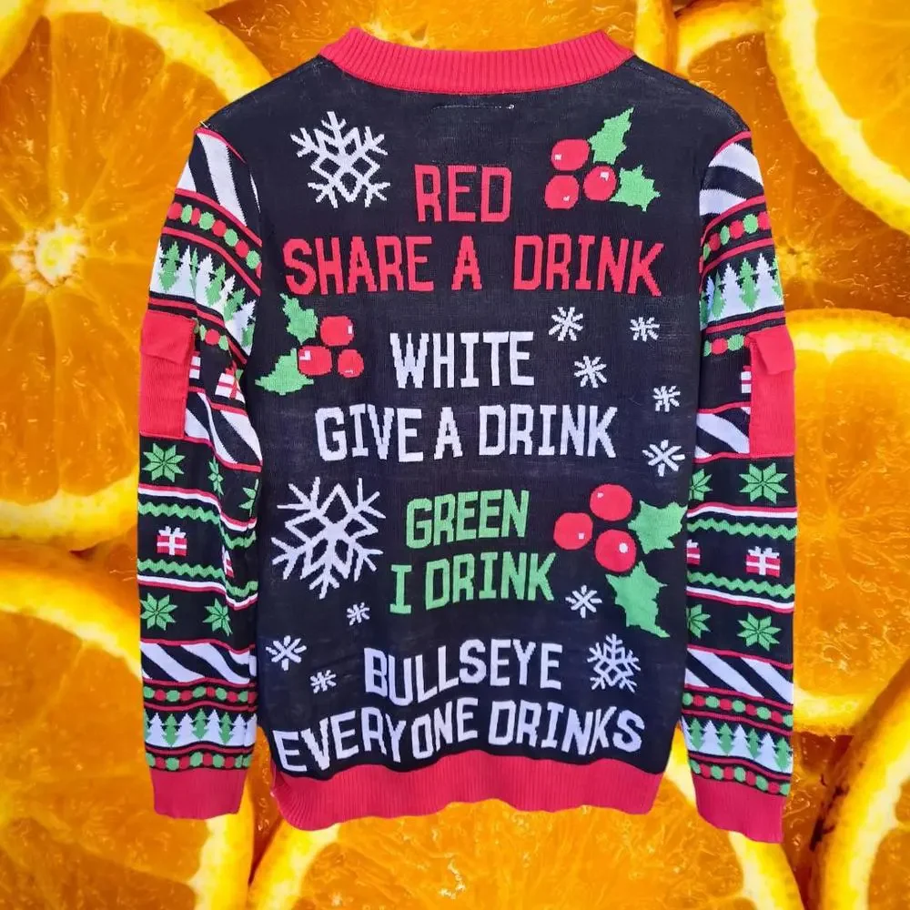 NWT Tipsy Elf You Miss You‎ Drink Christmas Sweater Size Medium